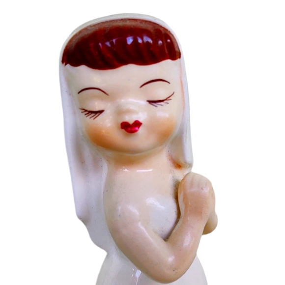 Vintage Other - Tiny Vintage Bride Salt Shaker or Figurine Waiting for Her Groom